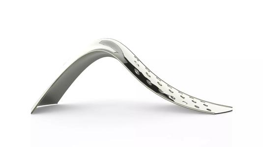 Grater stainless steel curved shower head