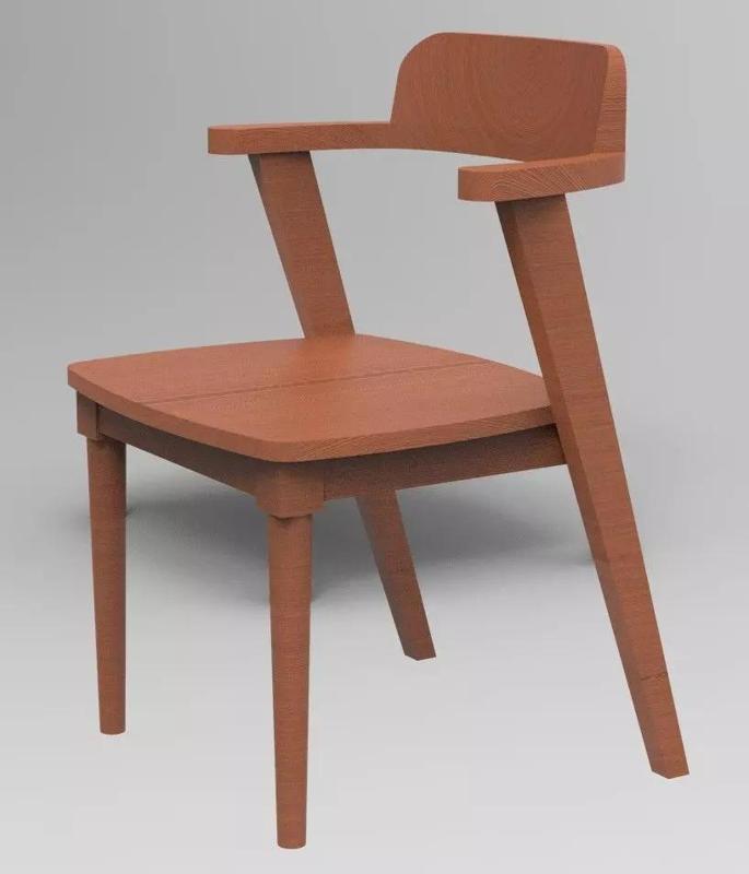 Short Arm Rest Dining Chair
