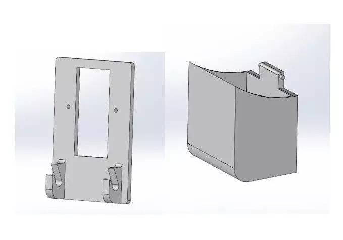AnycubicKobraS1CompatibleOutletBracketAndBinPoopChute