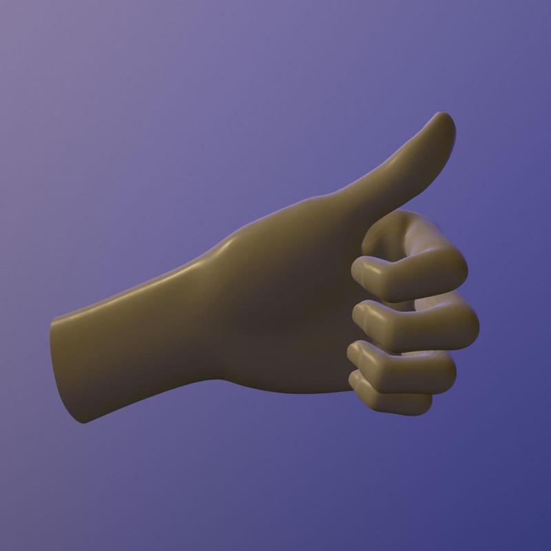 Thumb Up Female Hand Pose Statue for Home Decoration