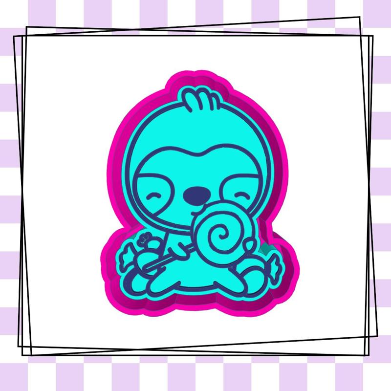 Sloth with Halloween Candy Freshie STL