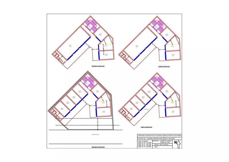 2D Plan for shopping complex