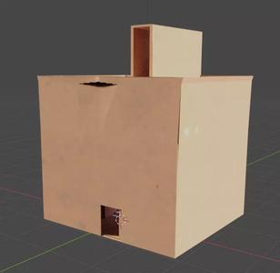 3d building cardboard box