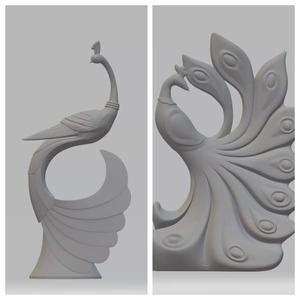 Peacock Ornament 3D Model