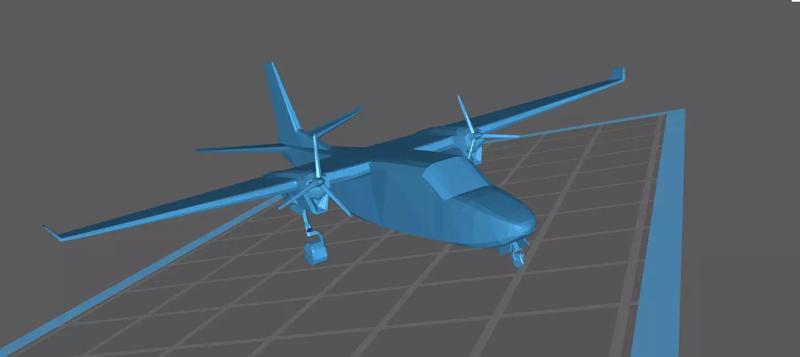 Airplane - Twin Commander AC 1000 695 A B  Low Poly