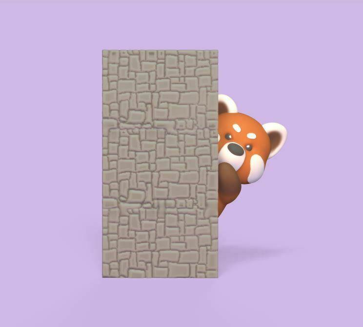 Red panda Behind the Wall