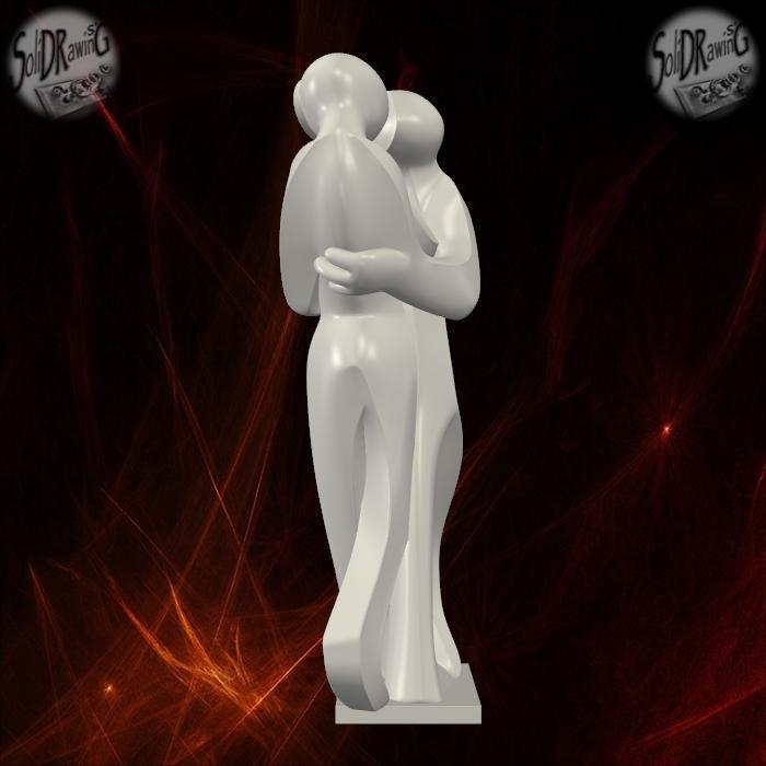 Abstract Lovers Embrace Wooden Form – SoliDRawinGs SG728