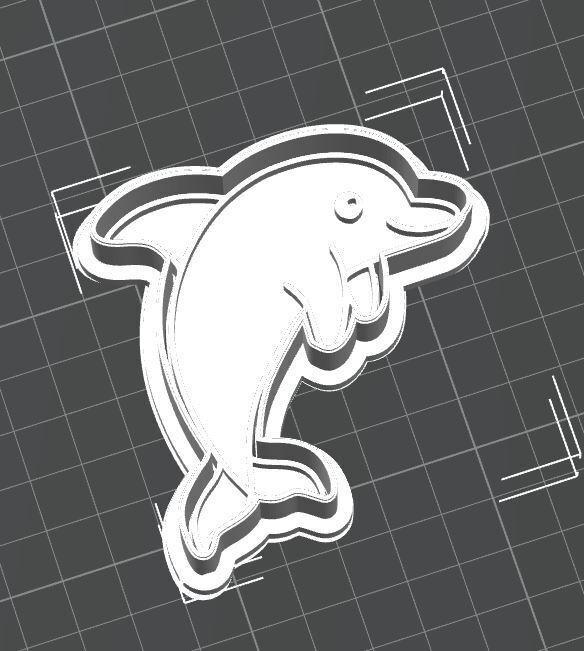 Dolphin Cookie Cutter and Stamp