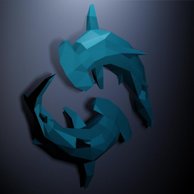 Hammerhead Shark low poly Акула Лоу поли