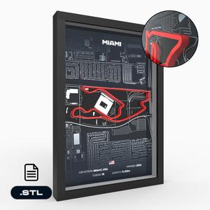 Miami 3D Racing Poster