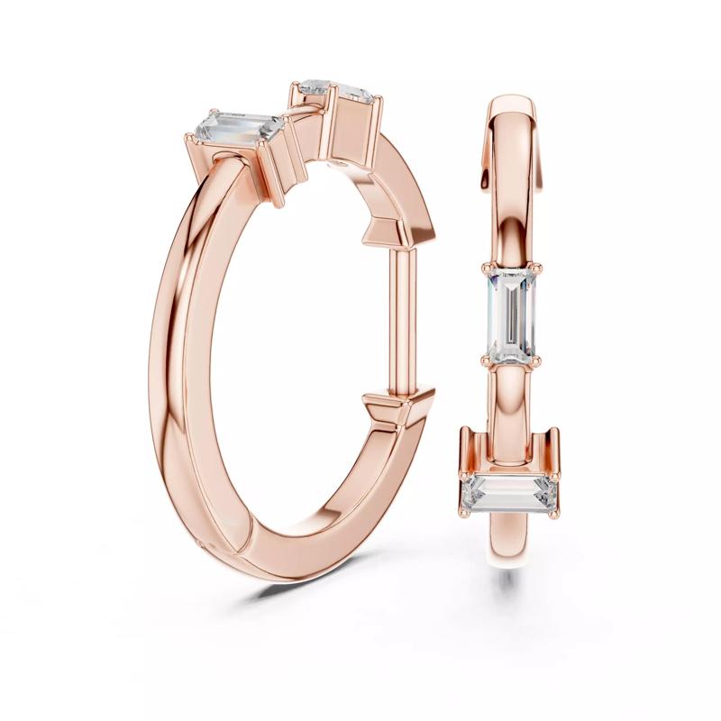 Diamond Hoops Earrings 3dm stl renders animation videos details