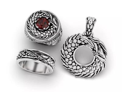 Ouroboros Dragon 3D Model Collection