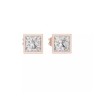 Princess Diamond Studs Earrings 3dm stl renders 360 Animation