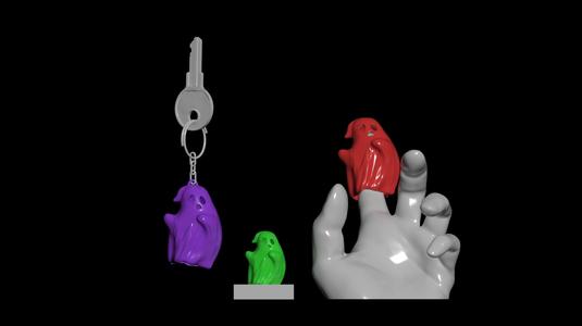 GHOST KEYCHAIN FINGERSPOP STAND Halloween PACK