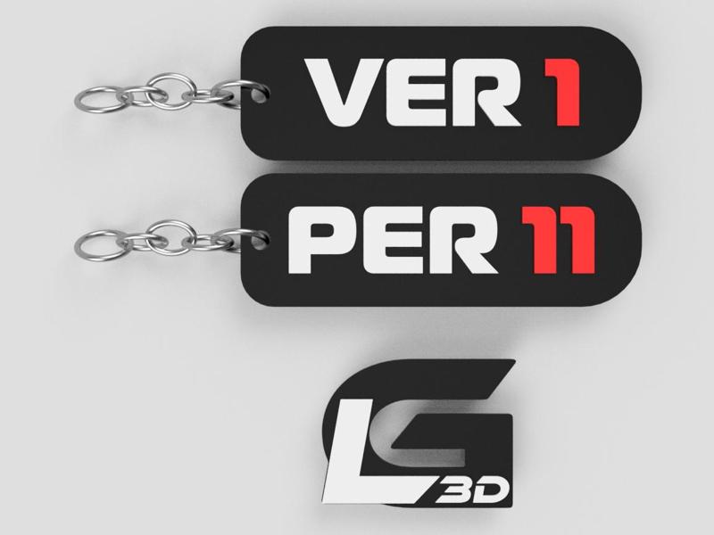 F1 Drivers Keyrings - Red Bull Racing