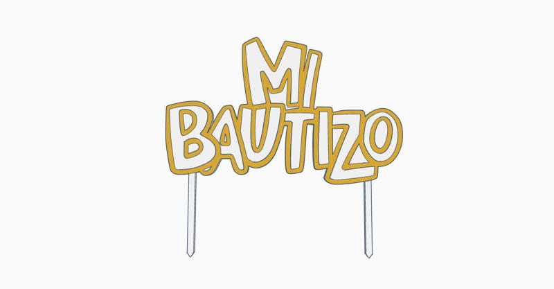 My Baptism cake topper