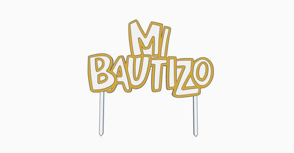 My Baptism cake topper