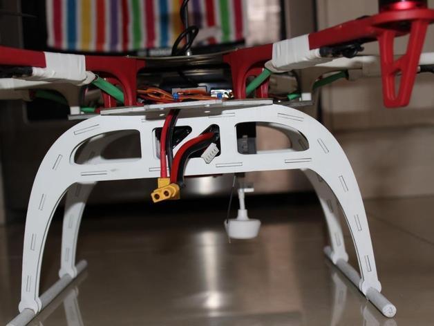 F550 LAnding Gear lasercut from 2.5mm Plywood. 