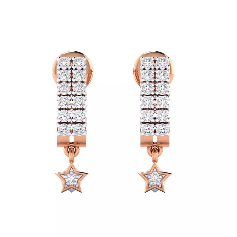 Women Earrings 3dm render detail
