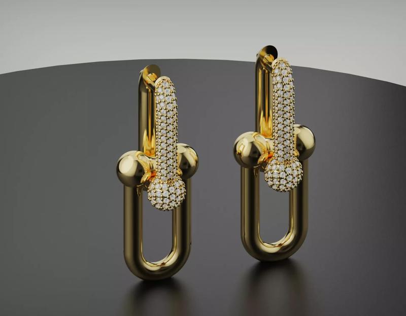 Tiffany T HardWear diamond Earring