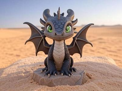 Baby Toothless Stone Dragen
