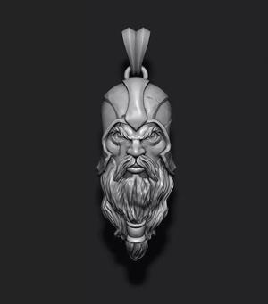 viking head pendant