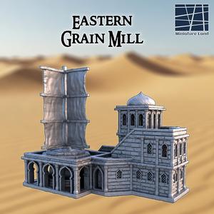 Eastern Grain Mill - Tabletop Terrain - 28 MM