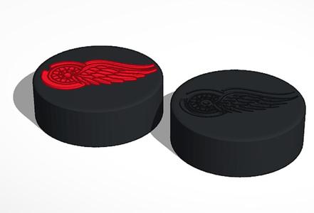 Detroit Red Wings NHL Hockey Puck Logo