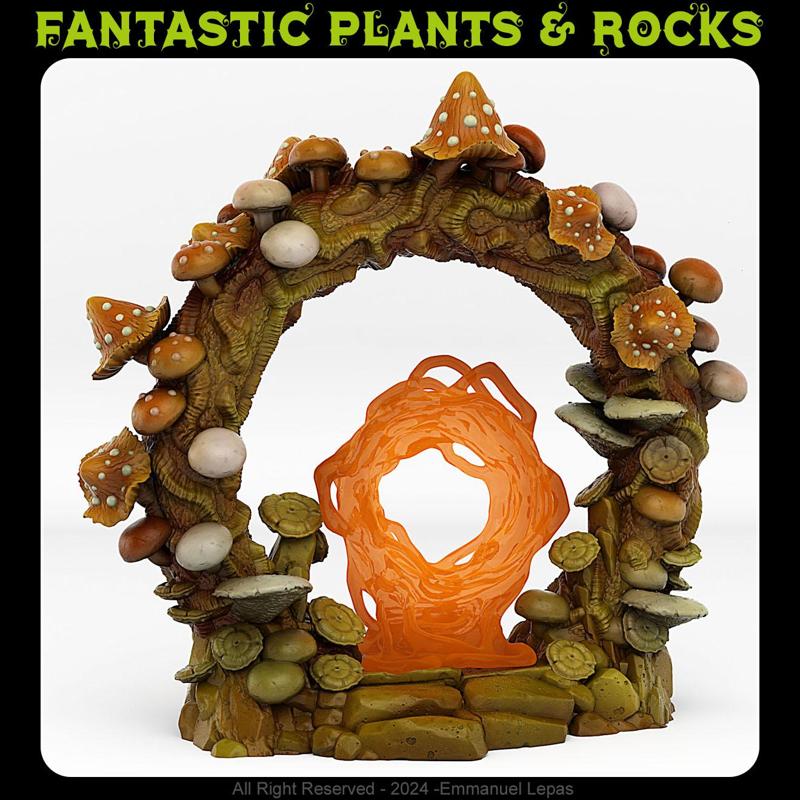 FOREST MUSHROOMS PORTAL WITH ITS MUSHROOMS SLIME EFFECT