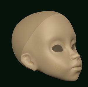 BJD Doll head Bouillette pre-support