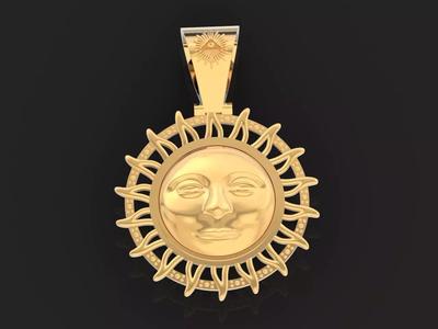 sun pendant all-seeing eye of the sun