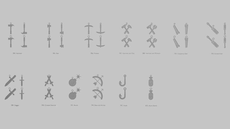 Tools Weapons Combat and Survival Original Blend Pendants