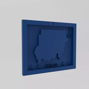 Sudan Map 3d Print Model