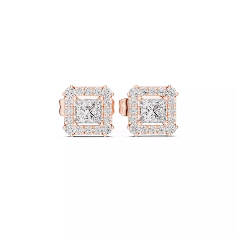 Diamond Studs Earrings 3dm stl renders 360 Animation Video