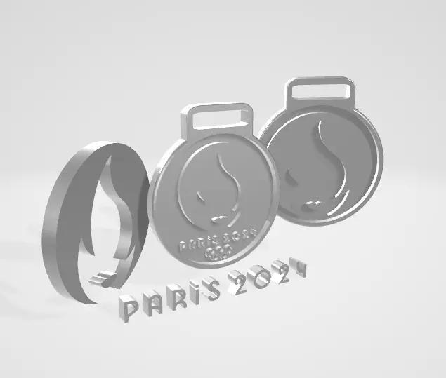 logo paris 2024 olympic game medal