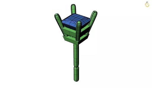 Earring-5 solar powered lamp post