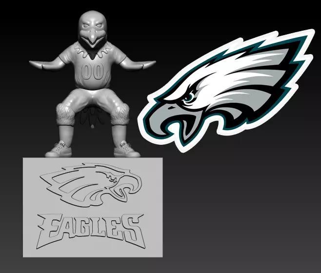 NFL - PHILADELPHIA EAGLES FOOTBALL MASCOT STATUE DESTOP