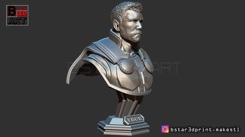 Thor Bust Short Hair - Infinity war -  Avenger  - from Marvel