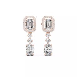 Diamond Drops Earrings 3dm stl renders 360 animation videos