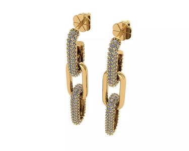 Diamond earring 3d render
