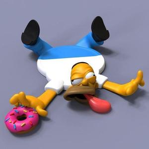 Homer Simpson Crushed - 3D Figure