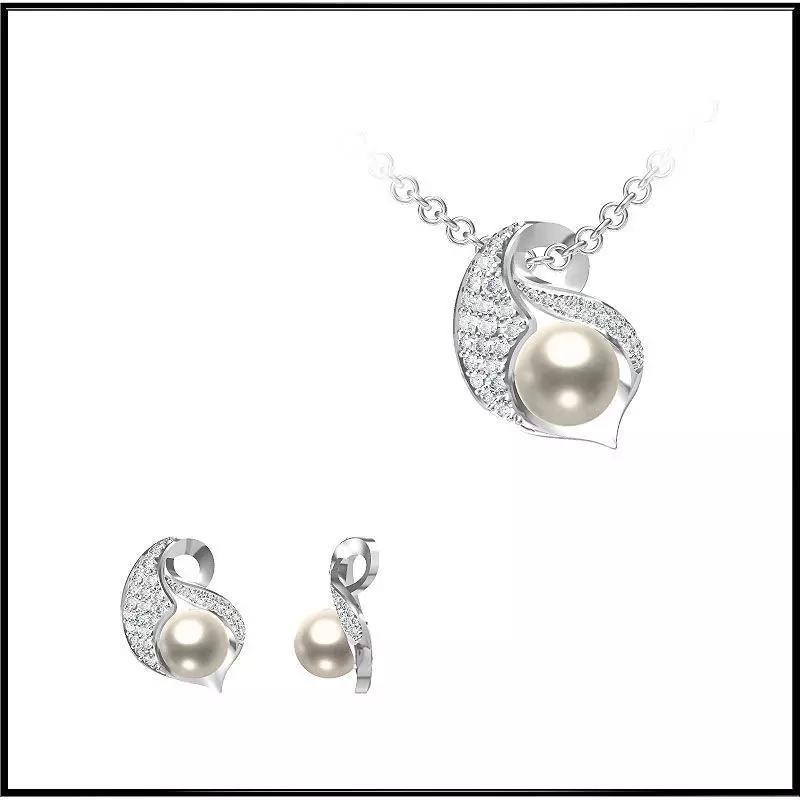 JCD Format White gold pearl set jewellery files for sale