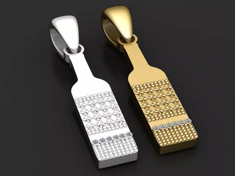 3D BEST GOLD PENDANT