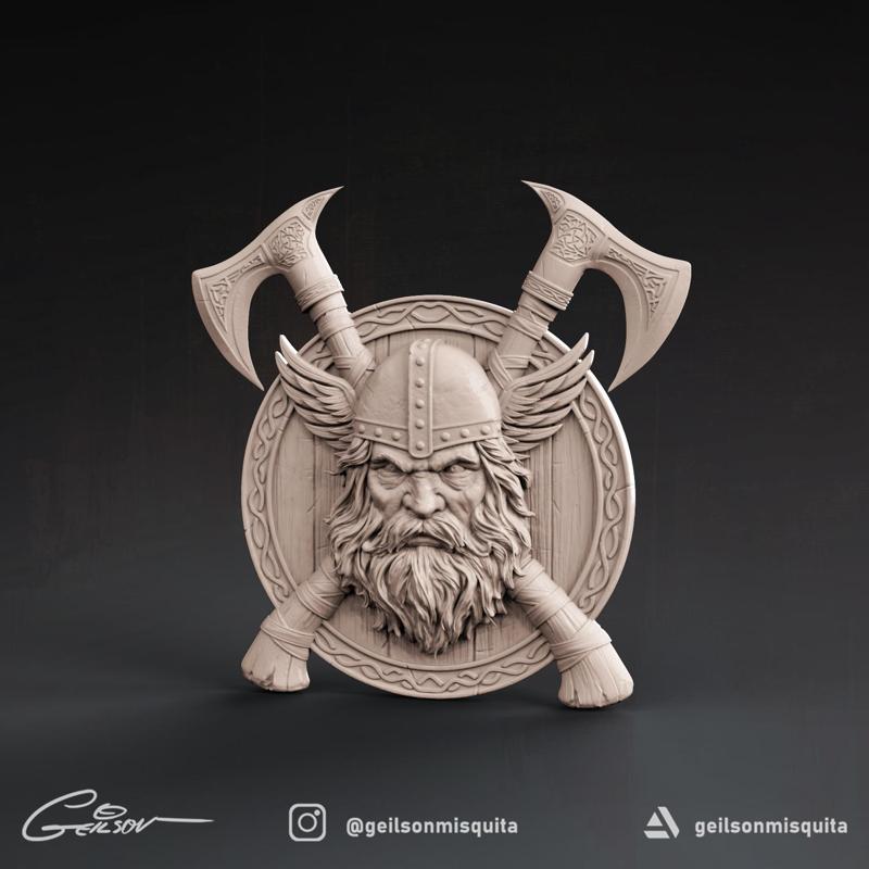 Viking Berserker - 3D Printable Model | 200mm