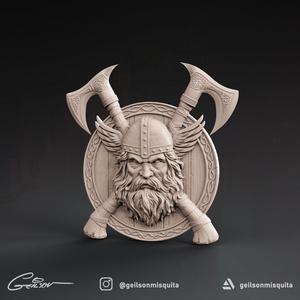Viking Berserker - 3D Printable Model | 200mm