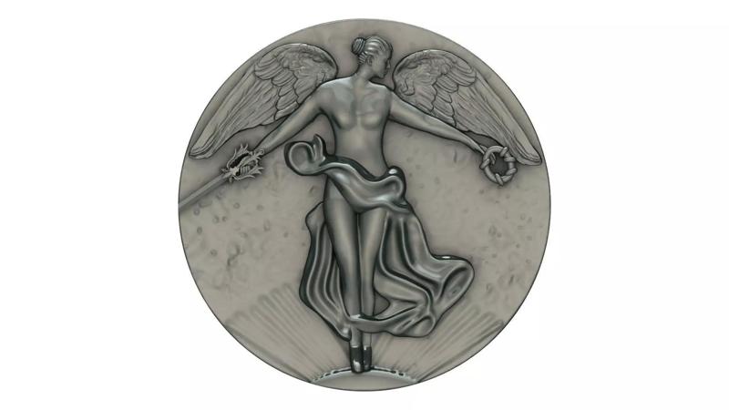 1914 WWI Victory Antique Belgian Victory Peace Angel