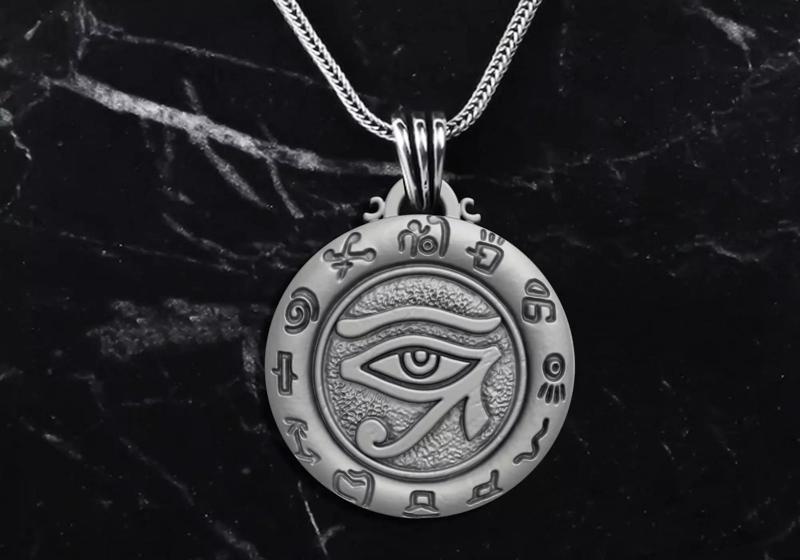 ANCIENT EGYPT PHARAONIC EYE HORUS NECKLACE