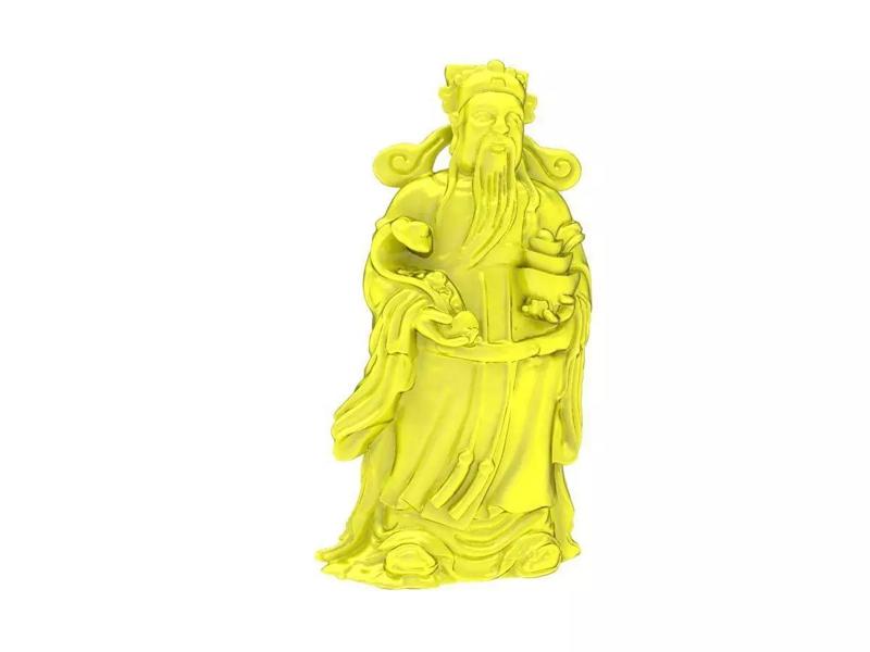 Fengshui God of Wealth 24K Pendant 7615A