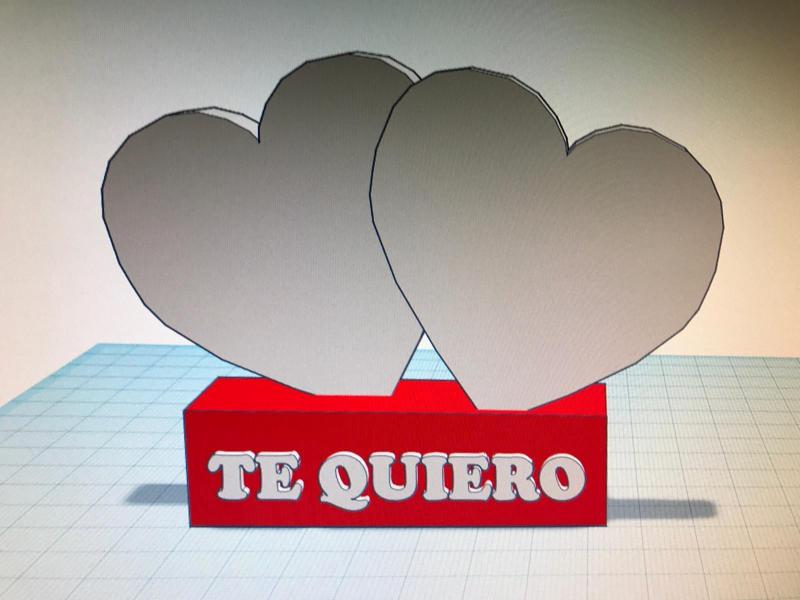 Pedestal corazones Te quiero