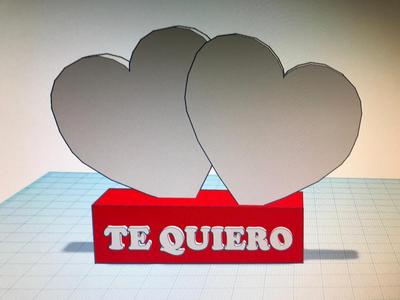 Pedestal corazones Te quiero